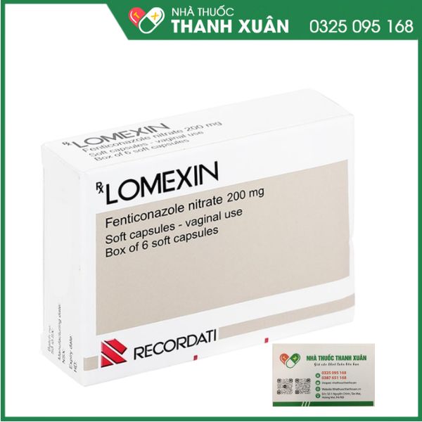 Lomexin 200mg - Viên đặt trị nhiễm nấm Candida âm hộ - âm đạo